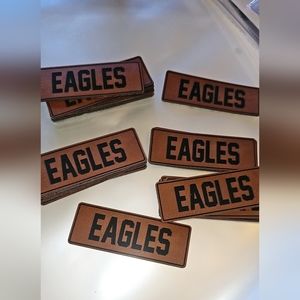 Bundle of 20 Eagle Engraved Leather Patches